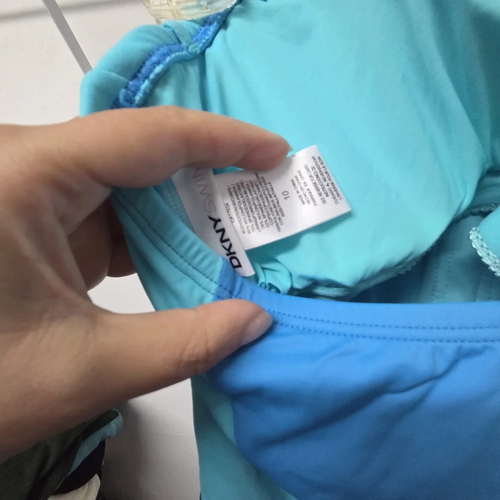 DKNY Aqua and Blue Swimwear - Picture 3 of 5